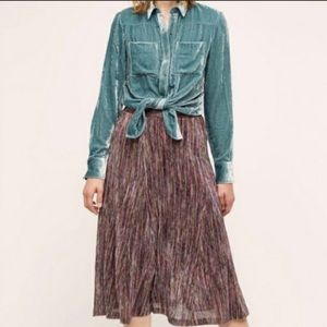 Maeve A-line midi skirt, multi- color, size XS